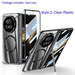 360 - Degree Rotating Hinge Protector Case for Honor Magic V6 (Clear Grey)