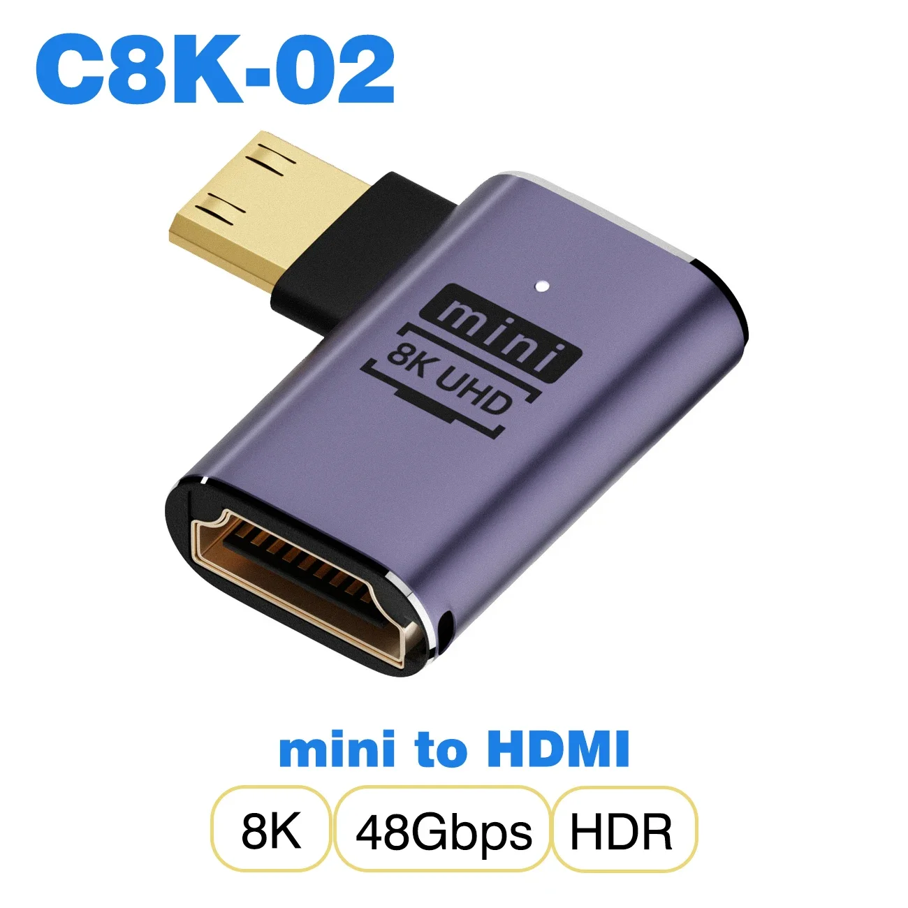 Ultra High-Speed Mini Micro HDMI to HDMI 2.1 Converter - 8K/4K Resolution Support
