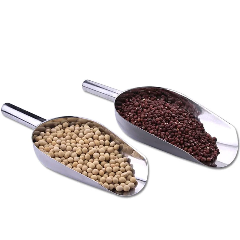 8/9/10/11inch Kitchen Stainless Steel Ice Shovel Scoop Pet Food Feeder