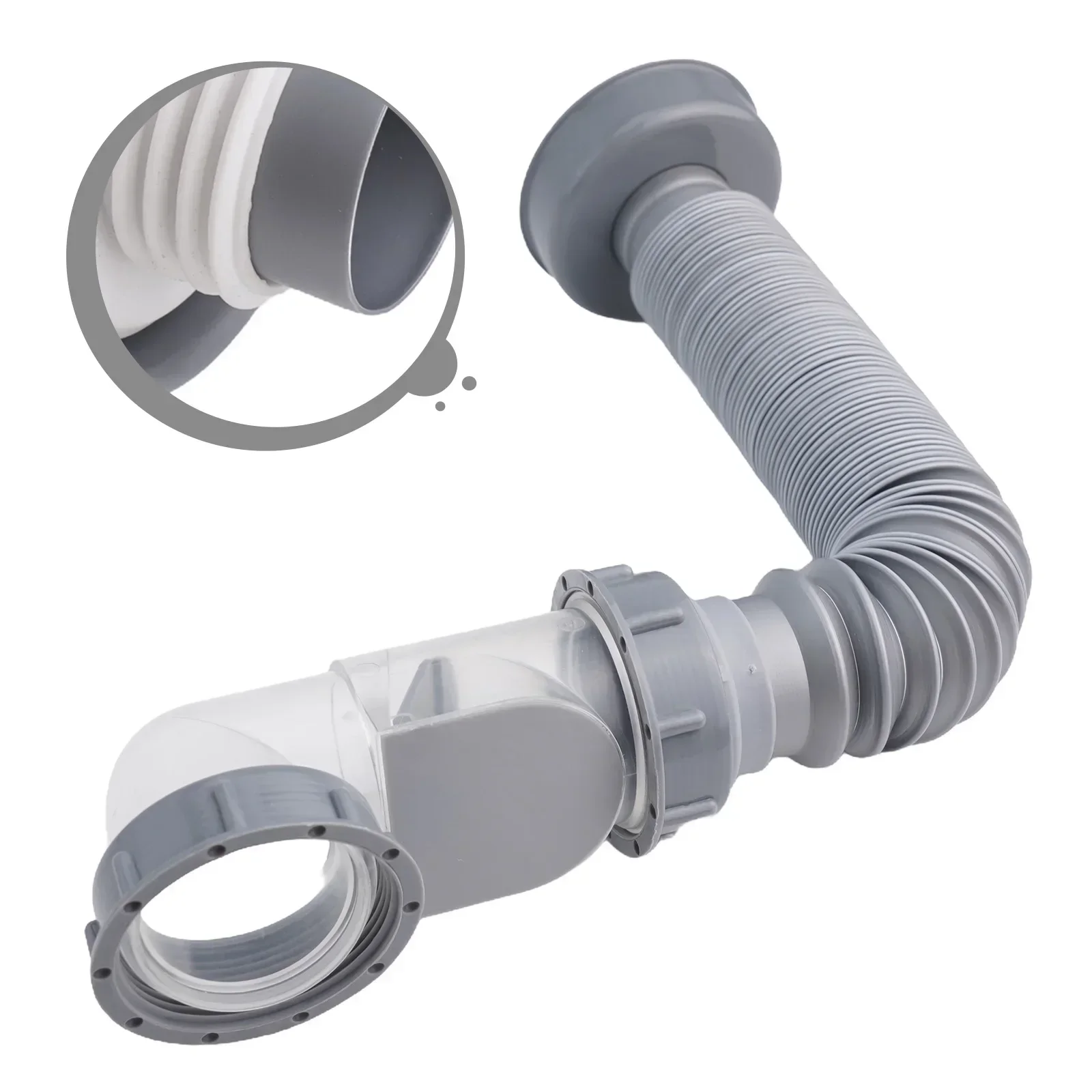 Kitchen Sewer Accessories Kitchen Sink Drain Hose Set Wide Application Filter Design Garbage Filtration Seal Storage