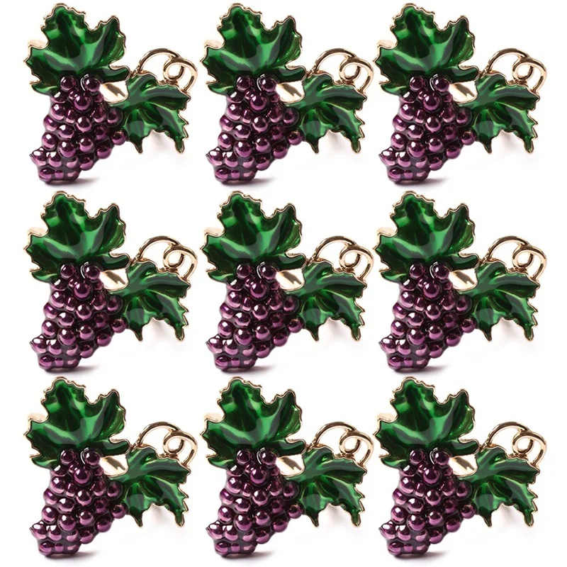 

JFBL Hot Western Food Fruit Napkin Buckle Grape Pearl Napkin Ring Napkin Ring Metal Mouth Cloth Ring Tableware