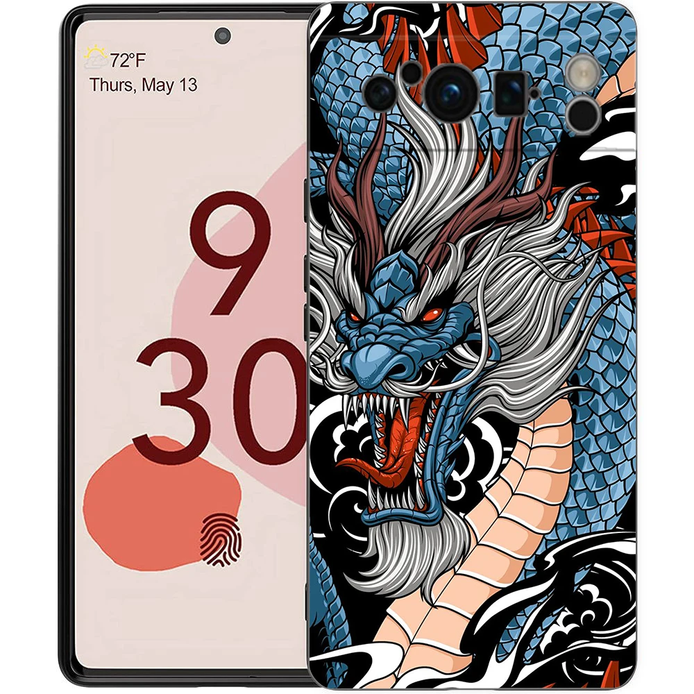 Chinesische Drachen Telefon Fall Abdeckung für Google Pixel 8 7 6 7A 6A Pro 5G stoßfest Silikon Weiche 9 Pro XL 8 Pro 5G Shell Coque Capas – Detail 7