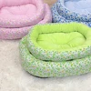 All Seasons Soft Flower Cute Small Cat Sofa Bed Comfortable Medium Dog Bed House Elastic Medium Cat Nest Kennel Accessories 5