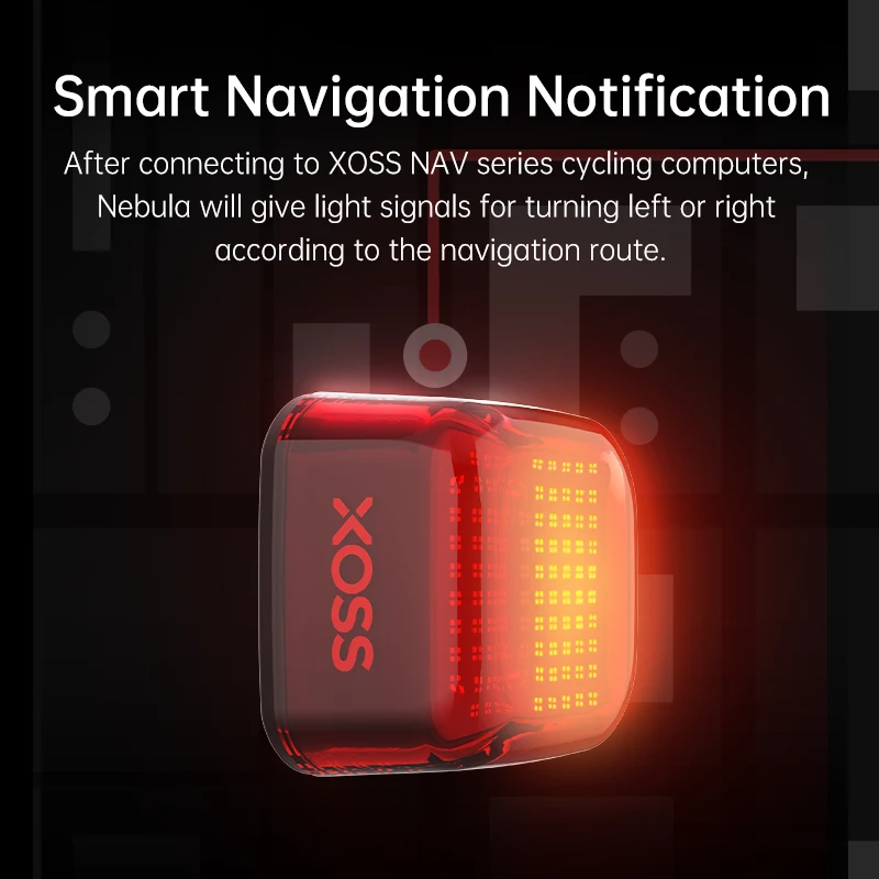 XOSS NEBULA スマートテールライト XOSS Nebula Smart Matrix Light System for Cycling Braking