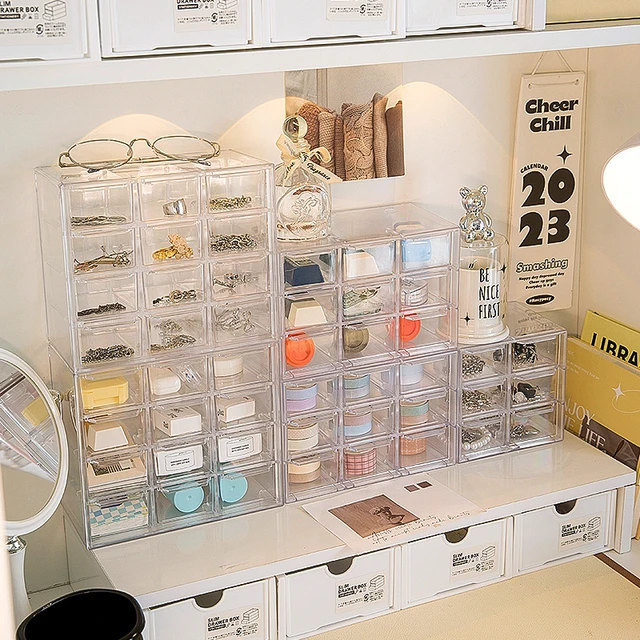 Clear Earring Storage Box Organizers Acrylic Jewelry Storage