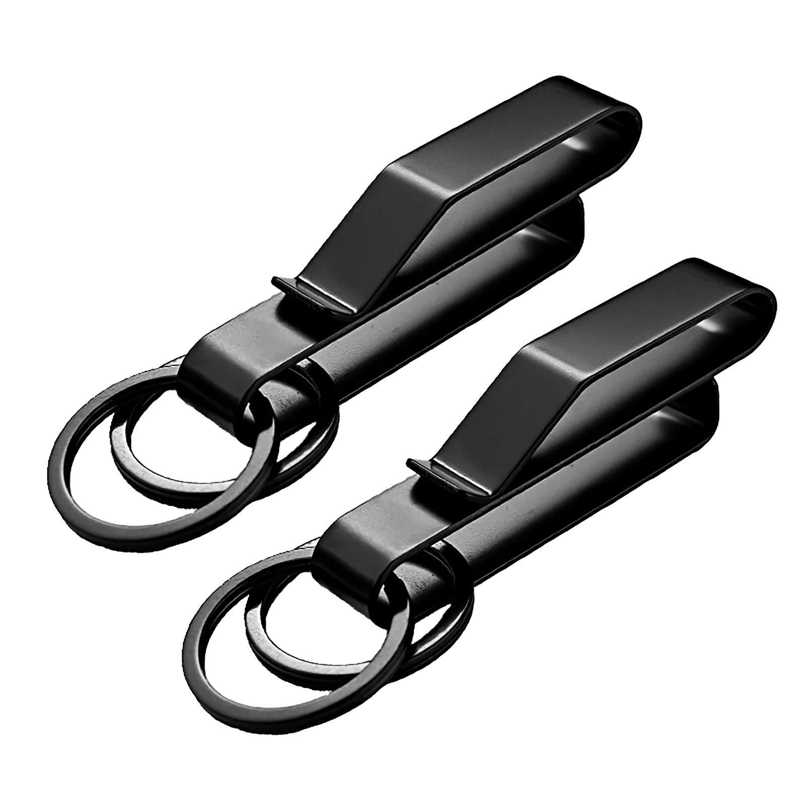

2pc Men Hiking Black Police Outdoor Activities Law Enforcement Strong Stainless Steel For Belt Stealth Key Holder Sturdy