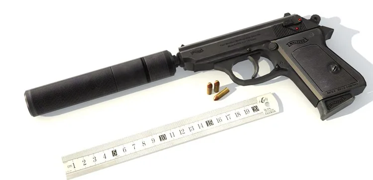3D Paper Model Gun 007 PPK Pistols Handmade DIY Toy