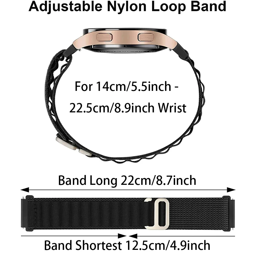 Nylon Loop Smartwatch Strap in Multiple Sizes