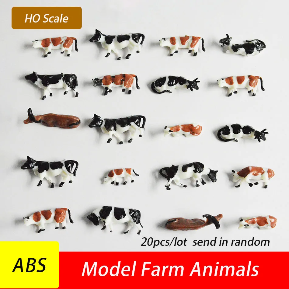 

Ho Scale 1:87 Farm Animals Cows Model ABS Toys DIY Model Making Railway Train Layout Architecture Building Materials for Diorama