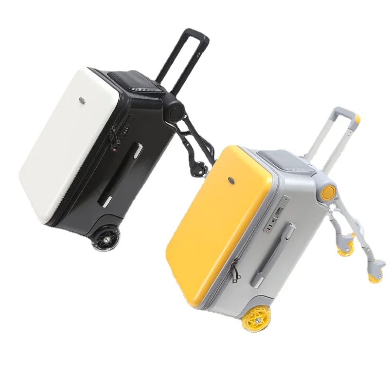 lid luggage box with universal wheels female small 20 inch business trolley box male side open travel