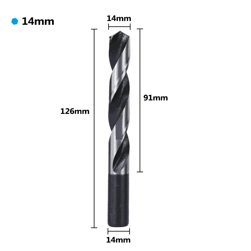 Punta Elicoidale HSS Punta Per Metallo HSS-R Con Gambo Ridotto - Diametro 10,5-20 Mm, Angolo 118°, Per Forature Precise Punta Metallo HSS-R - Foto 2