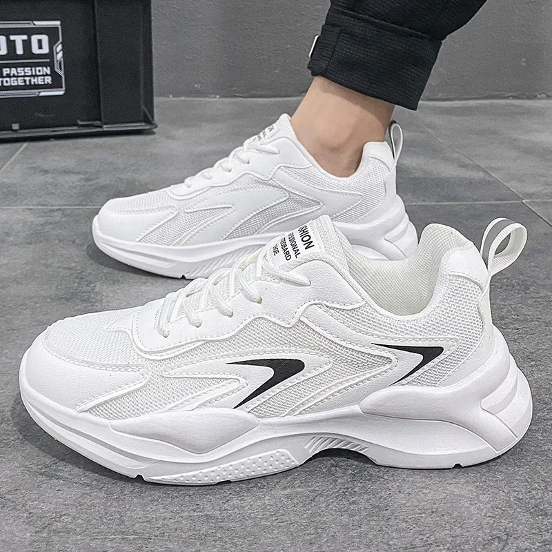 Chaussures de papa épaisses pour hommes, baskets décontractées respirantes avec semelles épaisses pour étudiants, offre spéciale d'été 2025 1