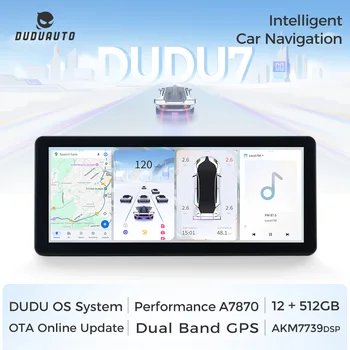 DUDUAUTO DUDU5/6/7 UIS7870 TDA7808 AKM7739 Android 13 Carplay Autoradio Multimediale 12.3 Pollici Per GPS universale Navi 4G unità principale