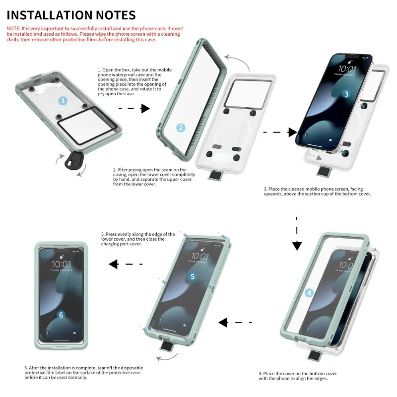 Universal Shockproof ip68 waterproof cover for RedMi 12 11 10 9 K60 K50 K40 K30 Pro Xiaomi 13 12 11 Ultra Full protection Cases