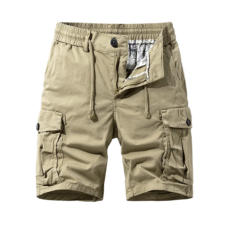 Multi-Color Workwear Shorts Men's Loose Straight Climbing Pants Casual Versatile Multi-Pocket Pants Lace-up Cropped Pants 5