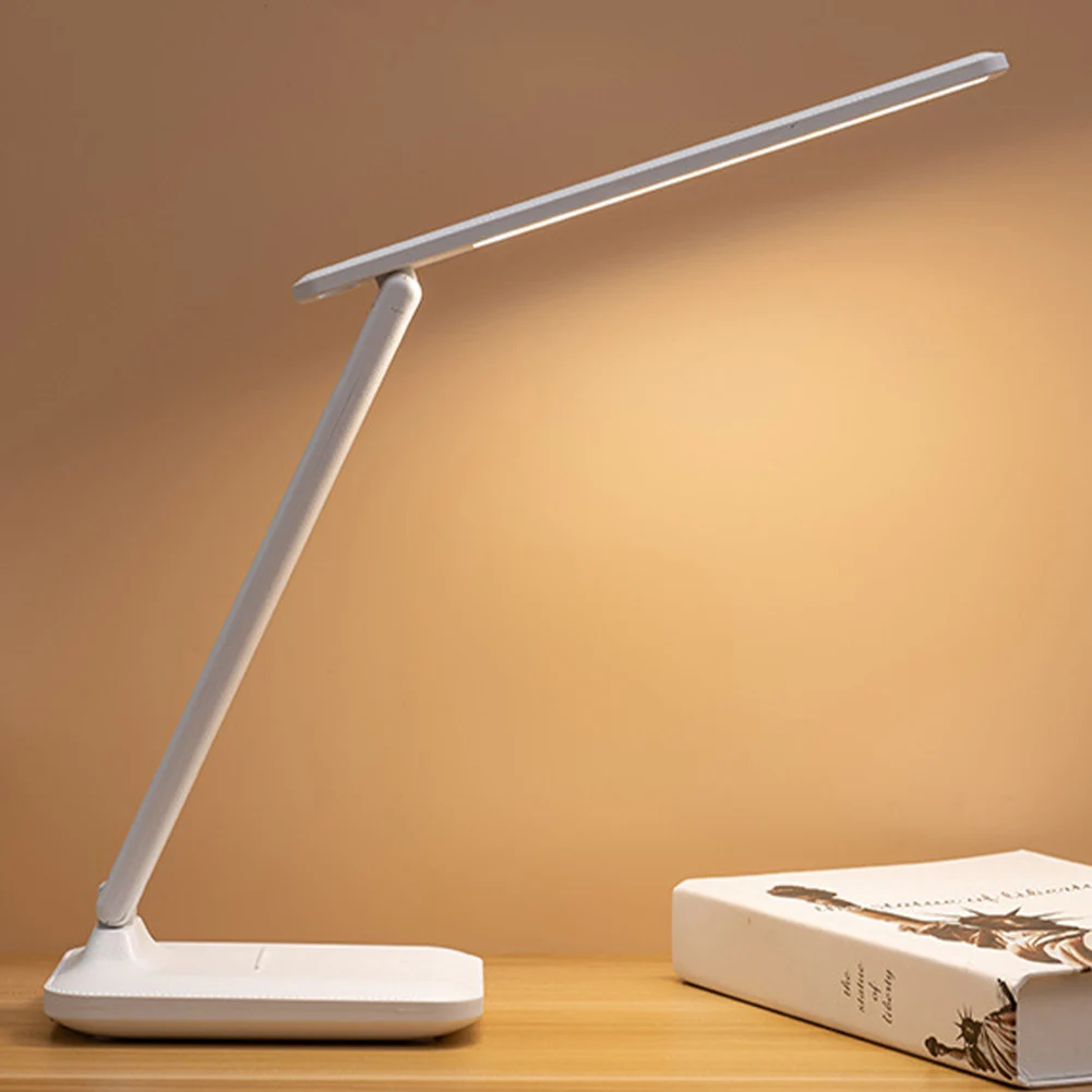 LED Desk Lamp 3 Color Dimmable Office Table Lamp with Clock Date Temperature Reading Light Touch Dorm Lamp for College Dorm Room 4