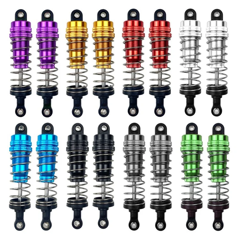 HFES 4Pcs 금속 충격 흡수 장치 MJX H16 16207 16208 16209 16210 1/16 RC 자동차 업그레이드 부품 3