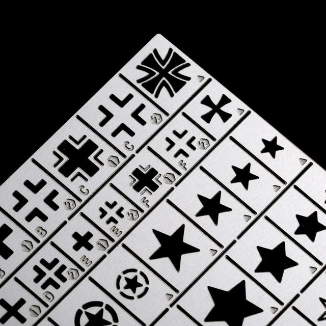 Alexen AJ0116 Spray Stencil Kit For Realistic Model Chipping & Weathering Effects - 80mm Template 8 thumbnail image