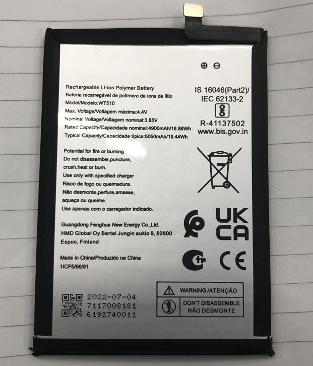 

WT510 Battery for NOKIA Mobile Phone Battery