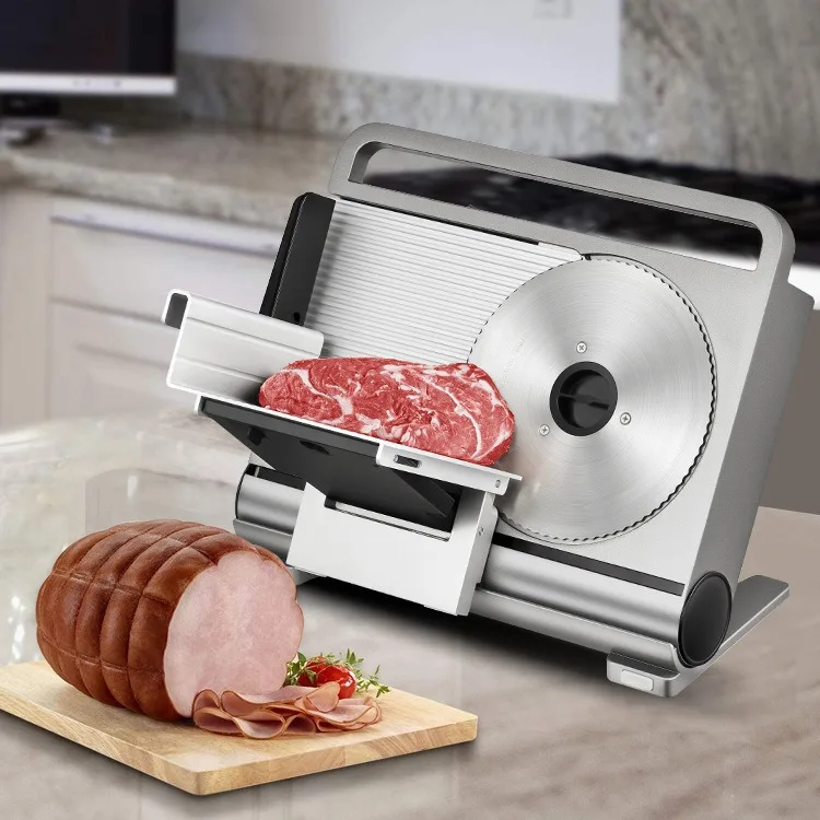 Powerful Fast Cutting Hot Pot Food Bacon Ham Frozen Meat Slicing Machine Meat Sl