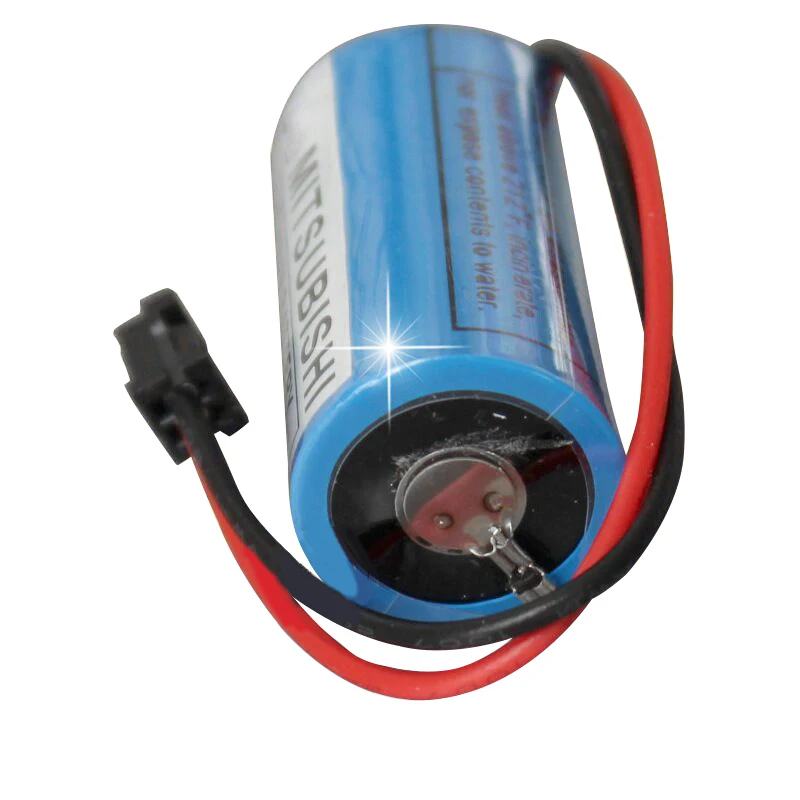 3V 1800mAh Q6BAT CR17335 ER2/3A PLC Lithium Battery With Plug For Mitsubishi Backup Power CR17335SE-R Industrial Battery 1Pcs