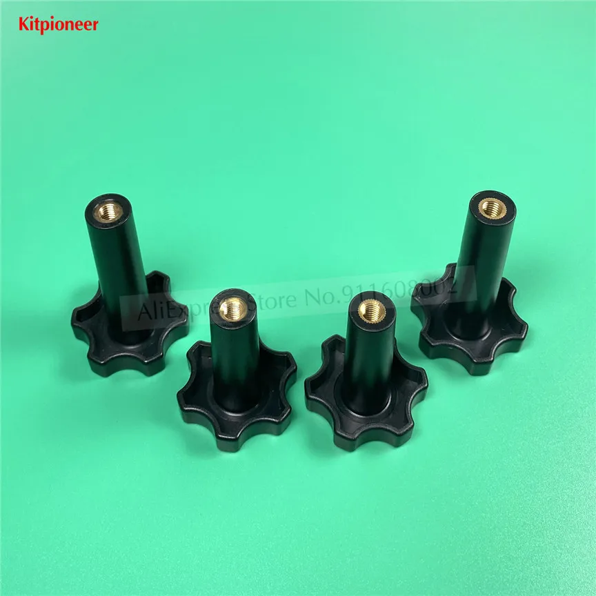4 Plastic Screw Nuts Black Clamping Nuts Spare Parts For Soft Ice Cream Machine Accessories 2 Short + 2 Long Options M8/M10 ice cream maker