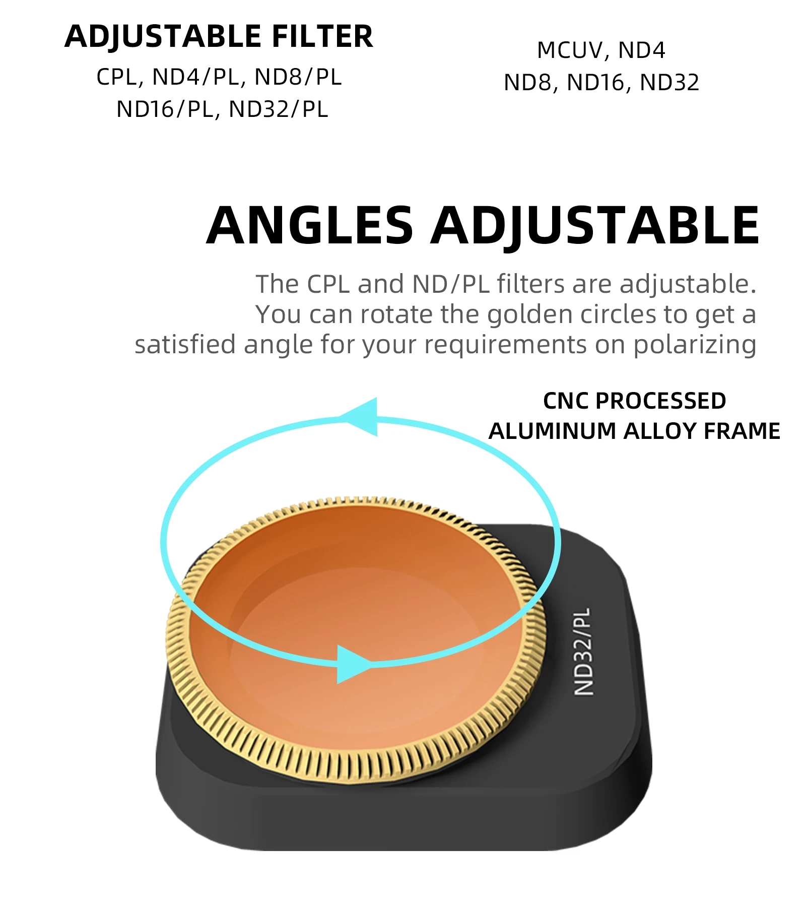 Description Picture 4 of itemSunnylife Lens for DJI Mini 3 Pro Filters ND CPL 4/8/16/32 /64 Drone Gimbal Film Glass for DJI Mini 3 Filter Camera Accessories