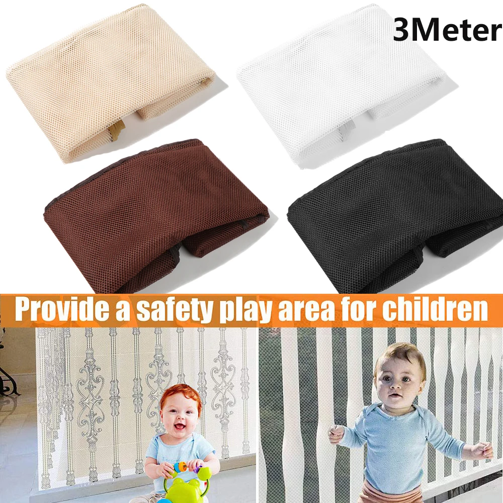3Meter Tying Ropes Stair Railing Security Toddler Kids Fence Balcony Safety Mesh Banister Guard Net Child Safety Net