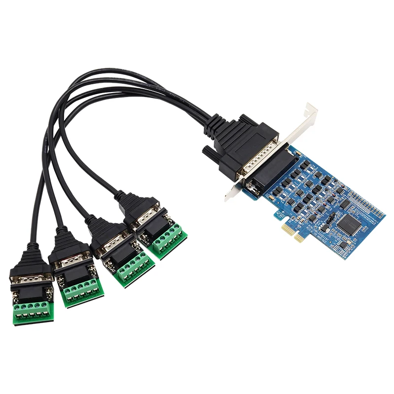 

4-port RS485/422 Multi Serial Card COM Port Desktop Computer PCIe Expansion Card 485 Serial Card UT-7924