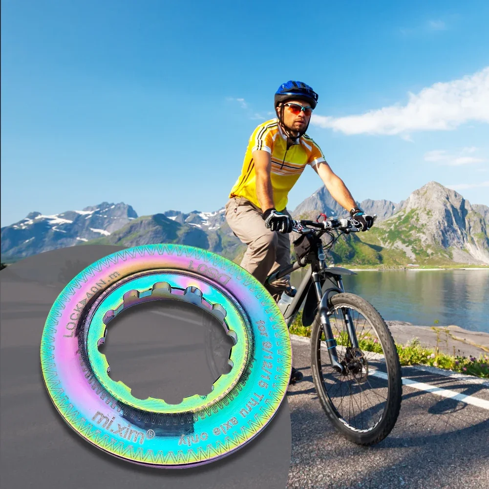 Bicycle Centerlock Disc Brake Rotor Lockring Aluminum Alloy MTB Bike Disc To Center Lock Ring Adapter Centerlock Cover