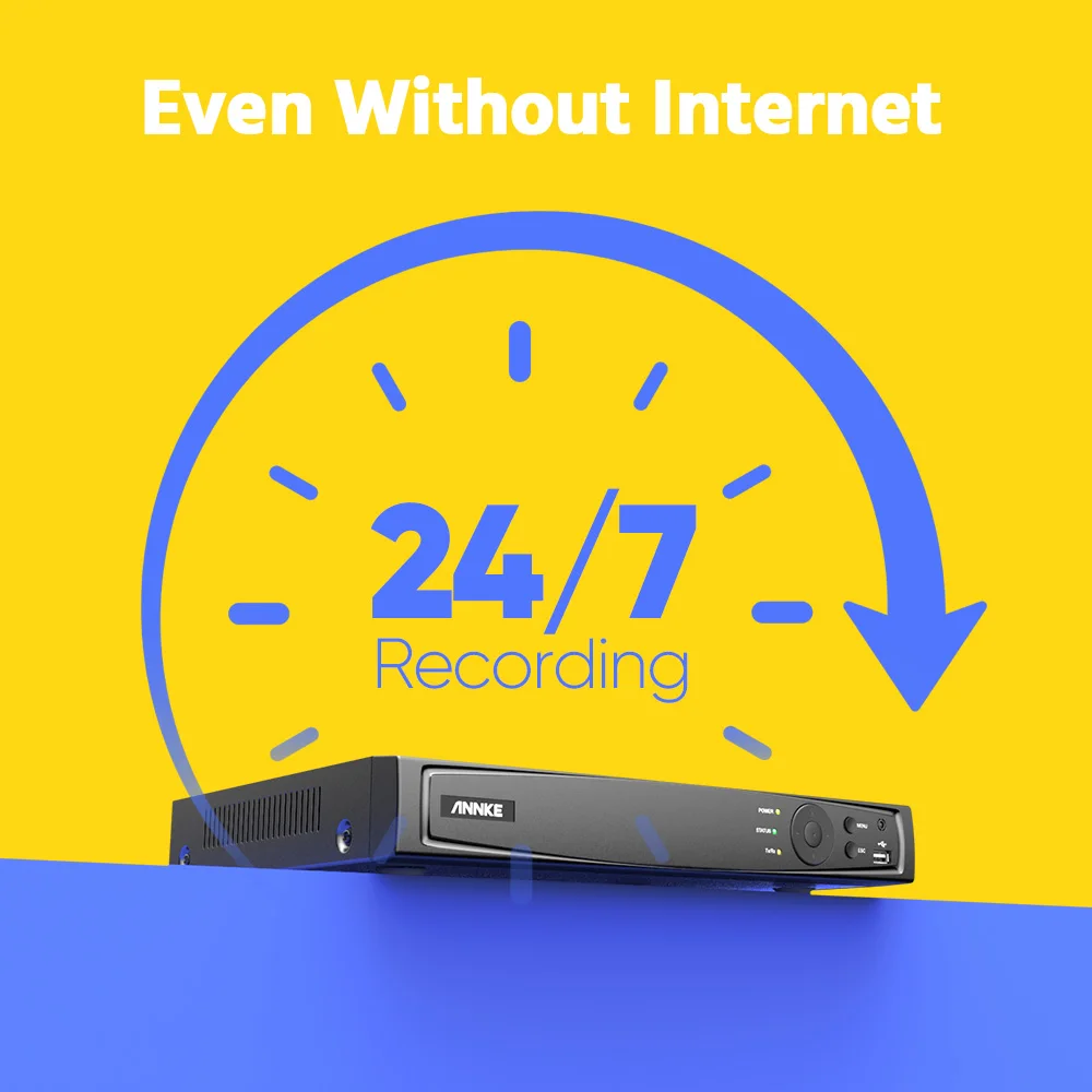 ANNKE 4K Ultra HD POE Video Surveillance System 8CH NVR Recorder With 8MP Security Cameras CCTV Kit Audio Recording 4K Ip camera view 6