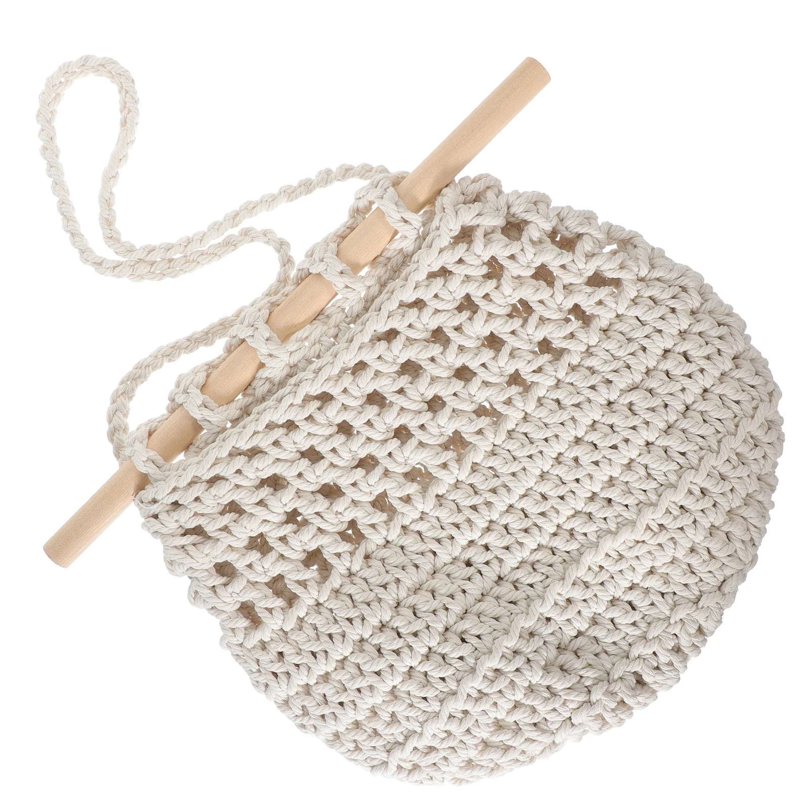 

Hanging Fruit Basket Handmade Boho Cotton Rope Wall Basket Fruit Hanging Basket