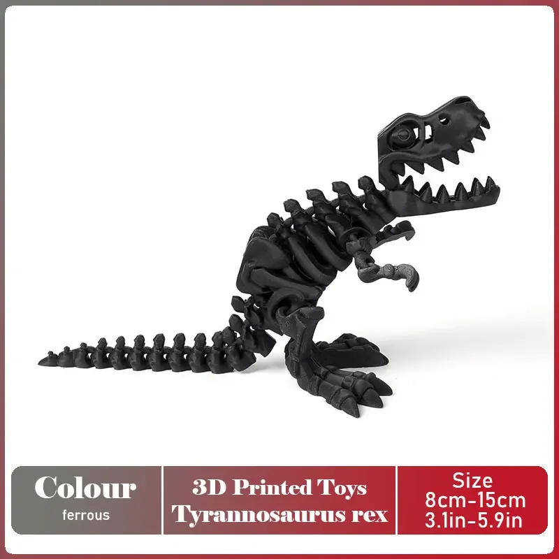Realistic 3D Printed Movable Tyrannosaurus Rex Dinosaur Model - Decorative Desktop Piece & Unique Birthday Gift