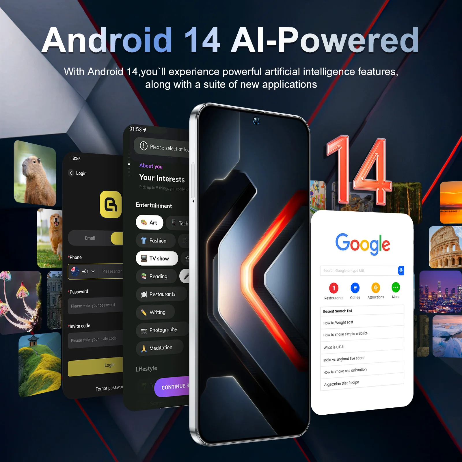 HOT 2025 New GT30 Pro 7.3HD Global Edition Original Smart Dual Card 7800mAh Battery Facial Recognition Function