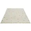 Pink Dots Fluffy Carpet For Living Room With Tassels, Plush Bedroom Rug,Soft Kids Rug,White Hairy Nursery Play Mats For Children 6
