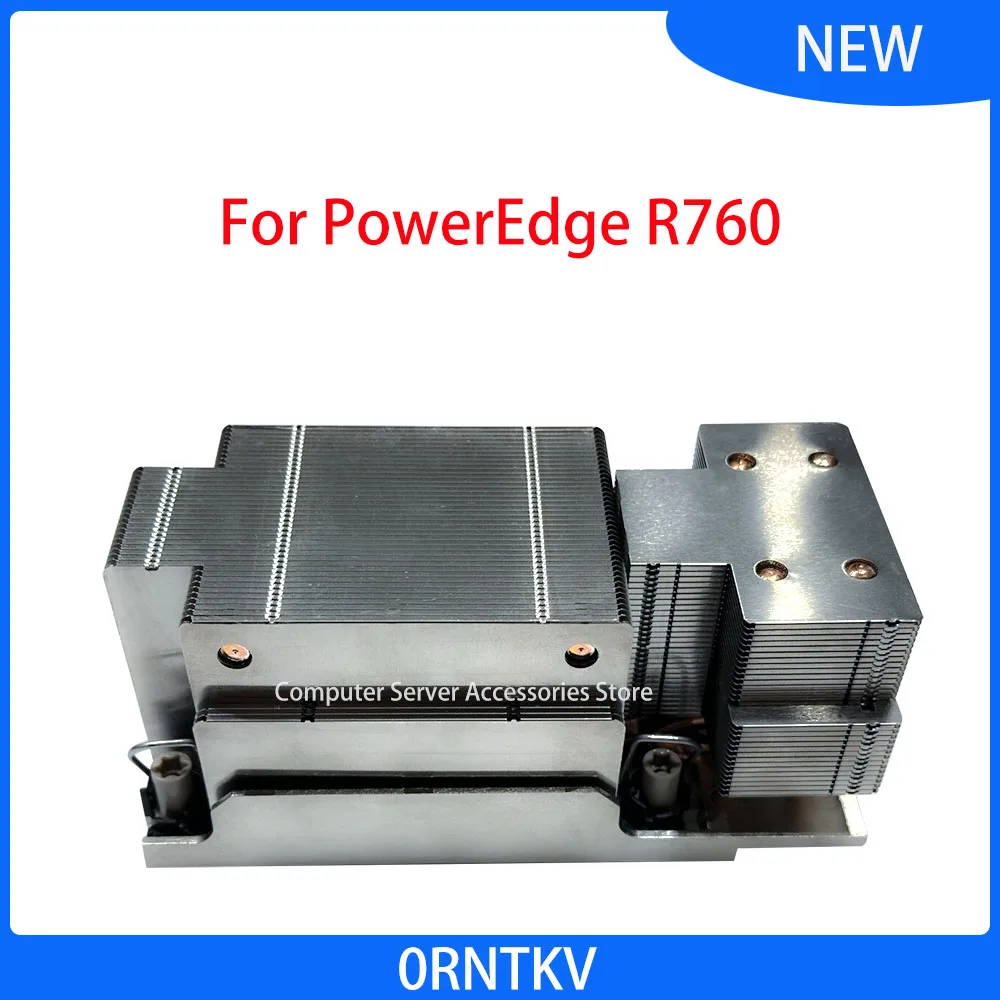 Оригинальный Новый радиатор для EMC PowerEdge R760, радиатор сервера 0RNTKV, радиатор для охлаждения процессора с держателем, кронштейном