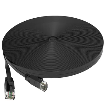 Cat 6 이더넷 케이블 1000M 네트워크, 슬림 롱 플랫 인터넷 LAN 패치 코드, Cat6 솔리드 고속 내후성 케이블, 라우터용