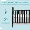 3-in-1 Full-Size Crib and Changing Table Combo in Black,Non-Toxic Finishes, 3