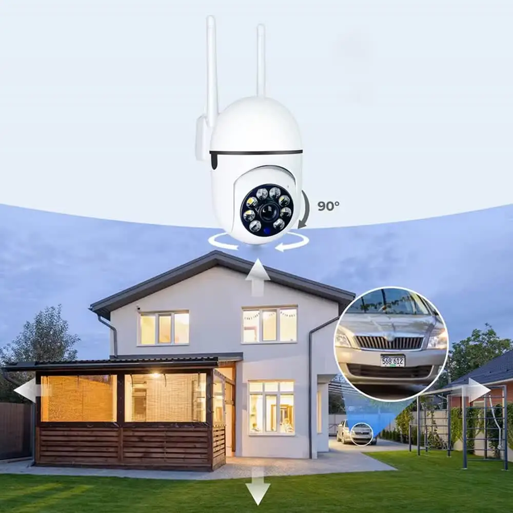 iCam365 2MP Wireless Security Surveillance Camera 1080P Wifi IP Camera Outdoor AI Human Tracking Two-way Audio Night Color Cam 4
