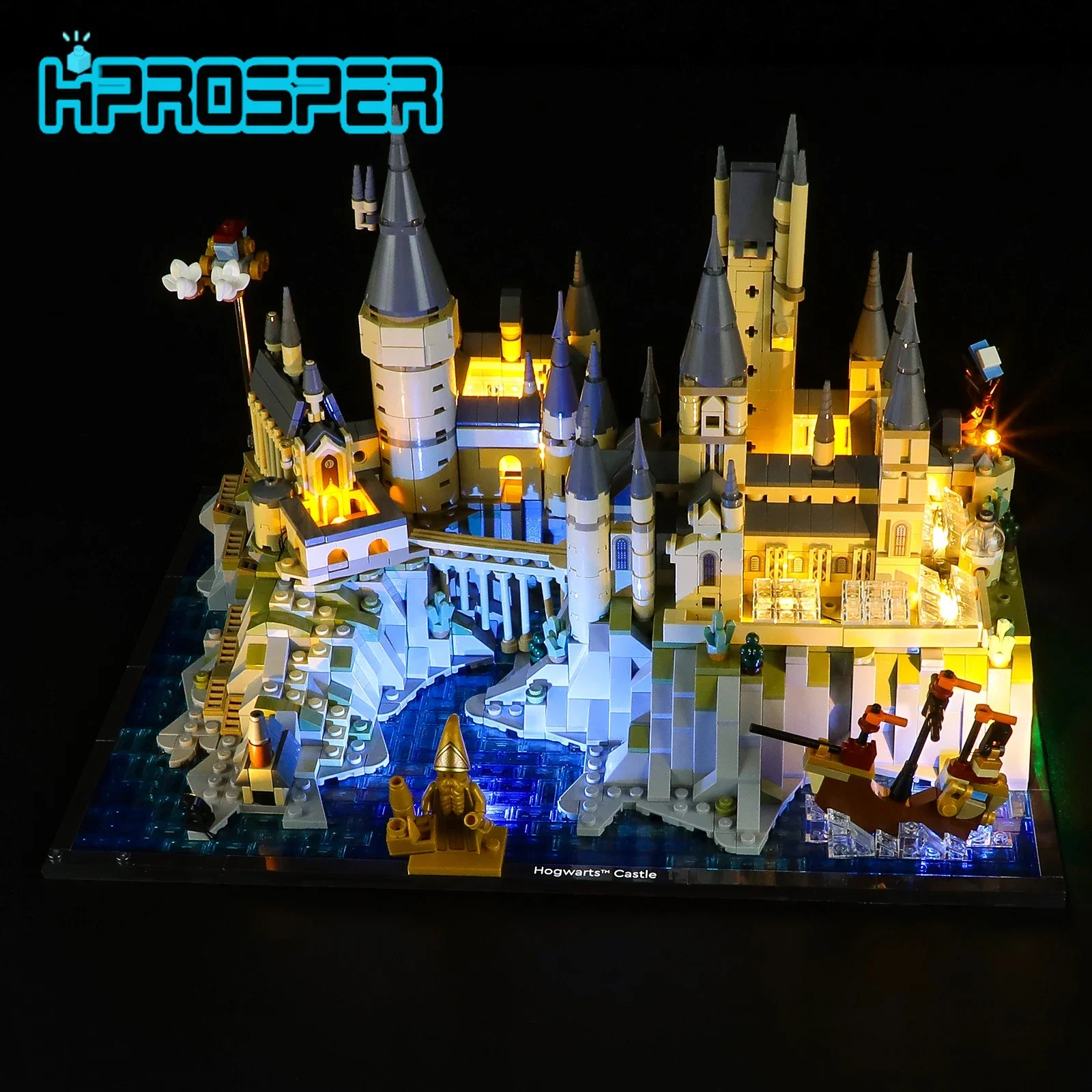 레고 76419용 HPROSPER LED 조명(모델 없음) 해리포터 호그와트 마..