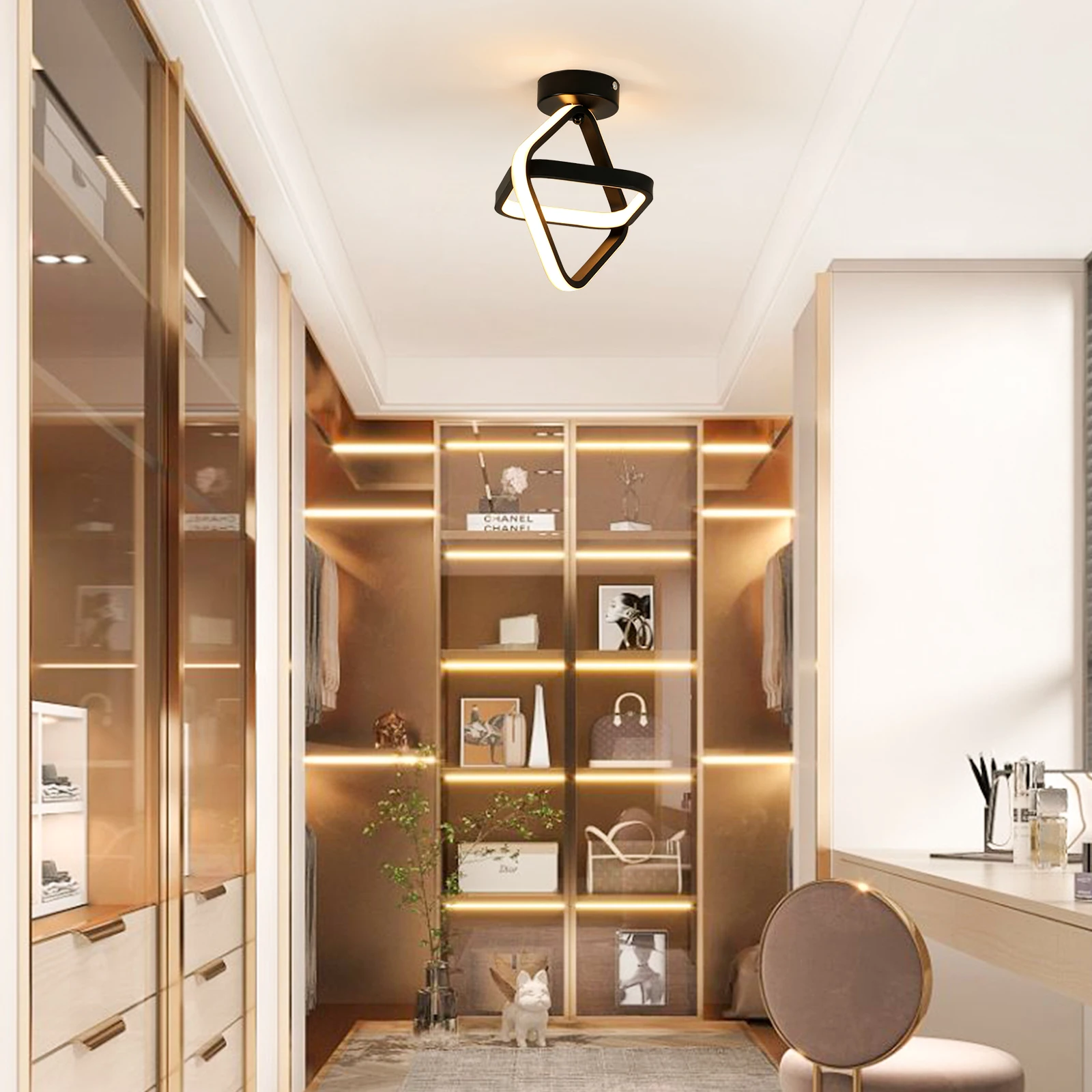 Modern Ceiling Lamp,Hallway Ceiling Lamp square 24W 2700LM,LED Ceiling Light for Hallway Balcony Cabinet, Warm white light: 3 - 5 Days Free Delivery Only UK 3000K