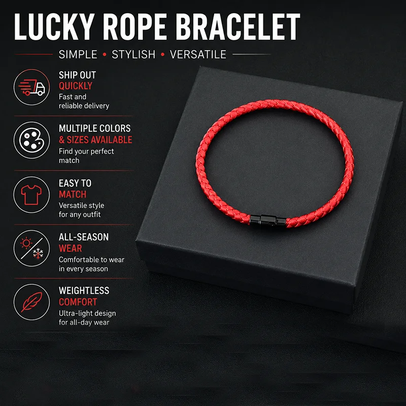 Grade EINE Kiel Seil Armband Männer Femme Glück Rot Gewinde Braclet Gewinnen Mirco Magentic Paar Braslet Reichtum Wohlstand Brazalete