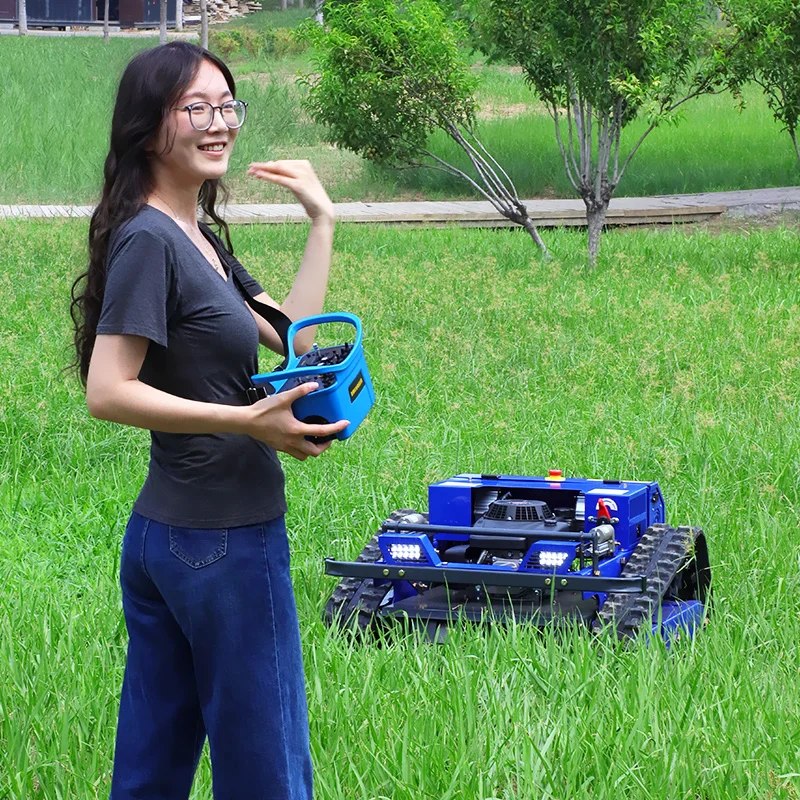 Customized All-Terrain AI Remote Lawn Mower β 550mm Engine, Remote Control Riding Lawn Tractor for Agricultural Use 4