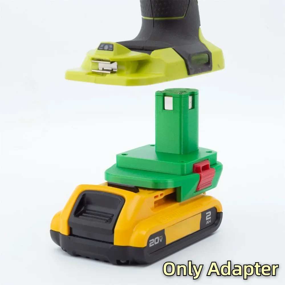 DeWalt/BAUER/HERCULES 18V/20V 리튬 이온 배터리용 어댑터/컨버터는 Ryobi ONE+18V 드릴 도구 액세서리로 변환합니다(어댑터만 해당)