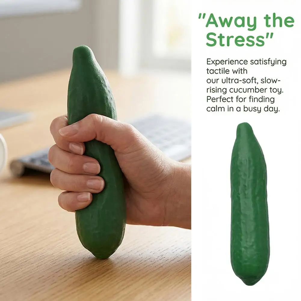 Simulated Cucumber Squeeze Toy Slow Rebound Stress Relief Prank_voghion.com
