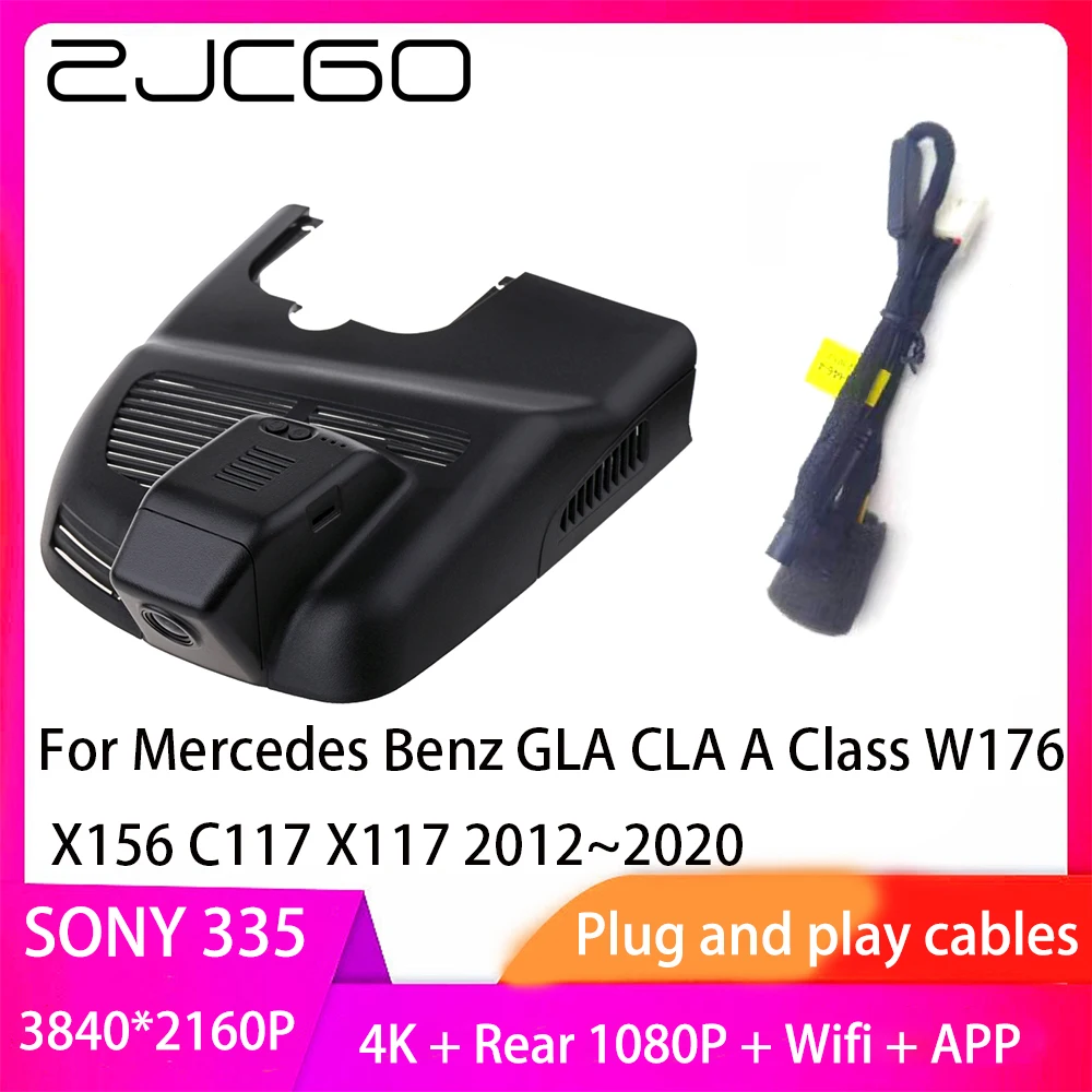 

ZJCGO Plug and Play DVR Dash Cam UHD 4K 2160P Video Recorder for Mercedes Benz GLA CLA A Class W176 X156 C117 X117 2012~2020