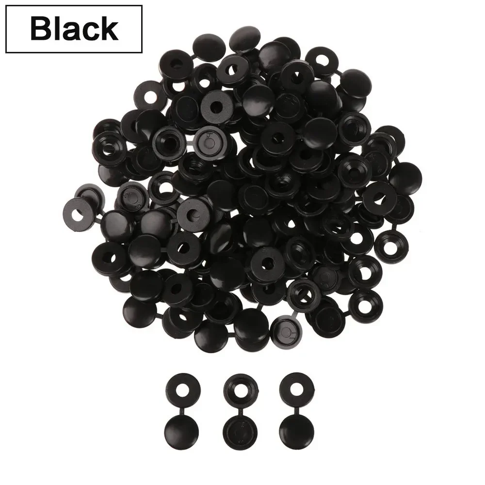 STONEGO 50PCS/Bag Practical Hinged Plastic Screw Fold Snap Protective Cap Button Nuts Cover Bolts Protect Furniture Decor