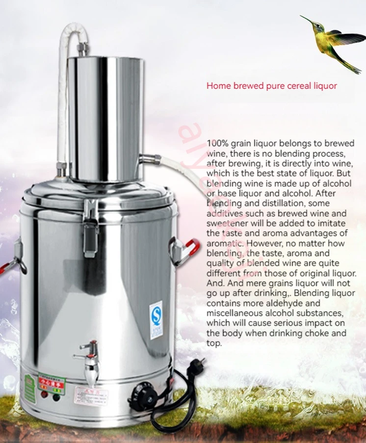 Stainless Steel Distillation Tower Brewing Machine Alcohol Distiller Wine Brandy Brewing Kit Essential Oil 3