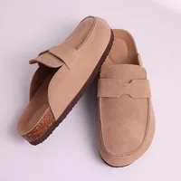 Evshine sabots en daim à la mode pour femmes, Mules d'intérieur et d'extérieur, sabots en liège, pantoufles pour hommes, chaussures de pomme de terre avec Support d'arc 5