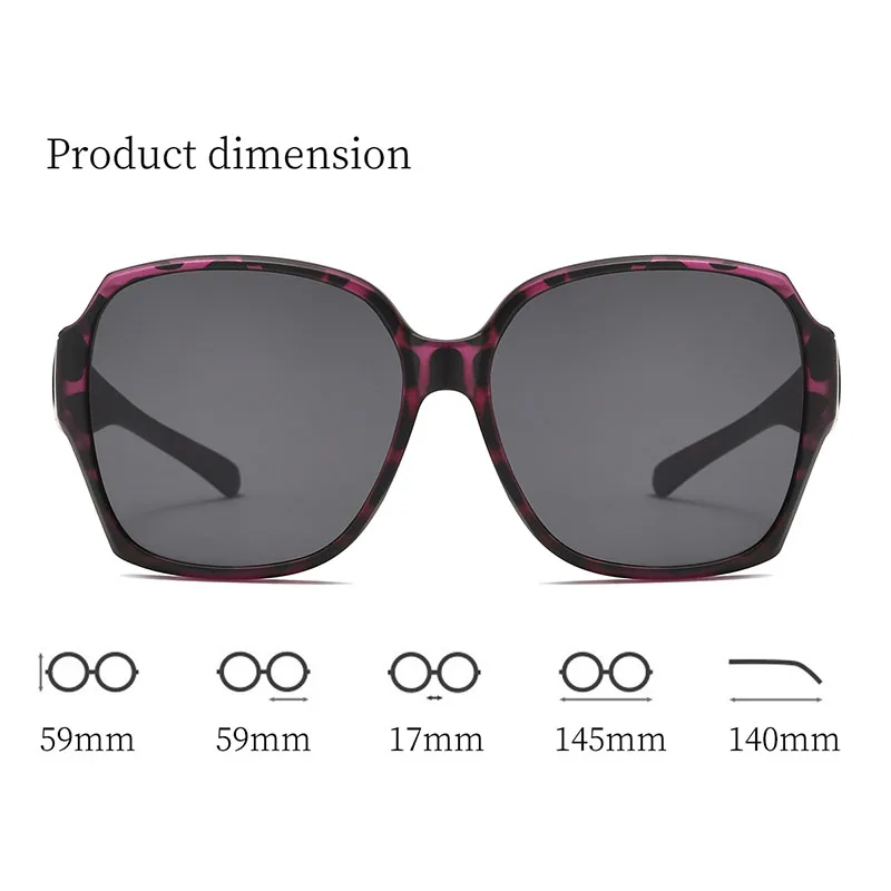 Polarized Sunglasses Women Fashion Brand Designer Vintage Leopard Sun Glasses Men Anti-Glare Female Myopia Eyewear Shades Uv400